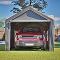 Carport Canopy 10x20 FT Heavy Duty Boat Car Canopy with Removable Sidewalls and Roll up Ventilated Windows