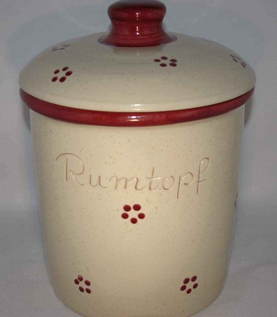 Rumtopf 5 Liter/Dekor Rubin/Steinzeug