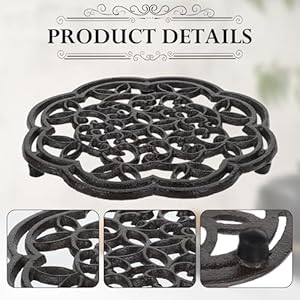 2castirontrivetsheavydutyroundmetaltrivetheatresistantforhotdishpotpanplateteapotcastironhotdishplateholderforcountertopdiningtablekitchen Urban Country Home Decor 2 cast iron trivets heavy duty round metal trivet heat resistant for hot dish pot pan plate teapot cast iron hot dish plate holder for countertop dining table kitchen urban country home decor