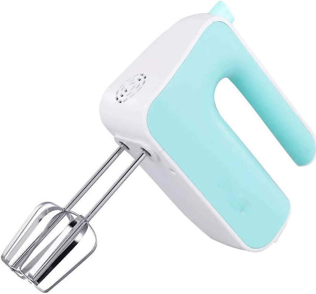 Sky Blue Portable Handheld Electric Egg Beater, 5-Speed Settings Stainless Steel Beaters Electric Hand Mixers for Kitchen