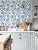 Heroad Peel and Stick Wallpaper Blue Floral Contact Paper Boho Large Floral Wall Paper Modern Removable Self Adhesive Wallpaper for Cabinets Bedroom Bathroom Waterproof Vinyl Roll 17.3"x78.7"
