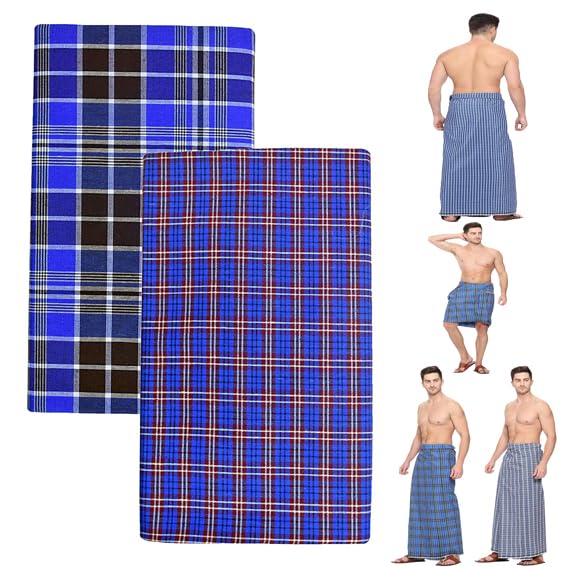 lungi Cotton Multi Colors Regular Fit Set of 2 PCS-image-8