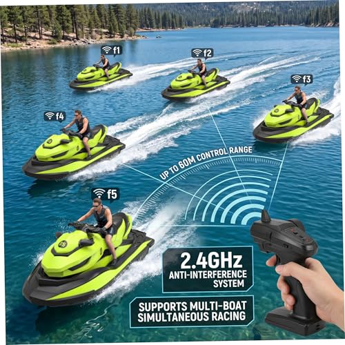 Barco de control remoto con doble motor y hélice potente que evita vuelcos 3