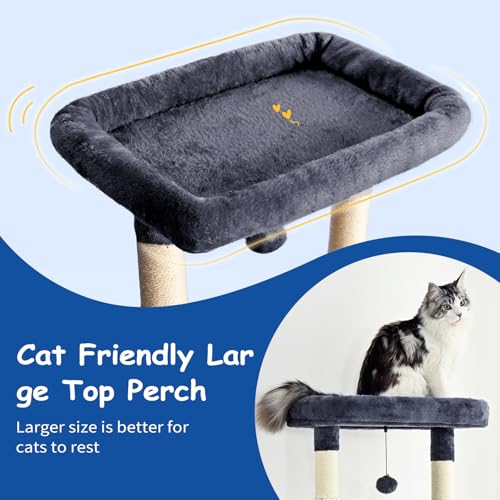 Torre para gatos Cat Craft 63 pulgadas multi-niveles gris oscuro miniatura 3
