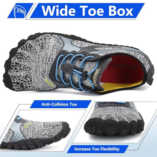 Image of SAGUARO Womens Mens Barefoot Shoes Minimalist Trail Runner Wide Toe Box Zero Drop Outdoor Cross Training Shoe