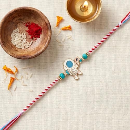 Image of I Jewels Fancy Cartoon Kids Rakhi With Roli Chawal & Rakshabandhan Card for Bro /Brother /Bhai