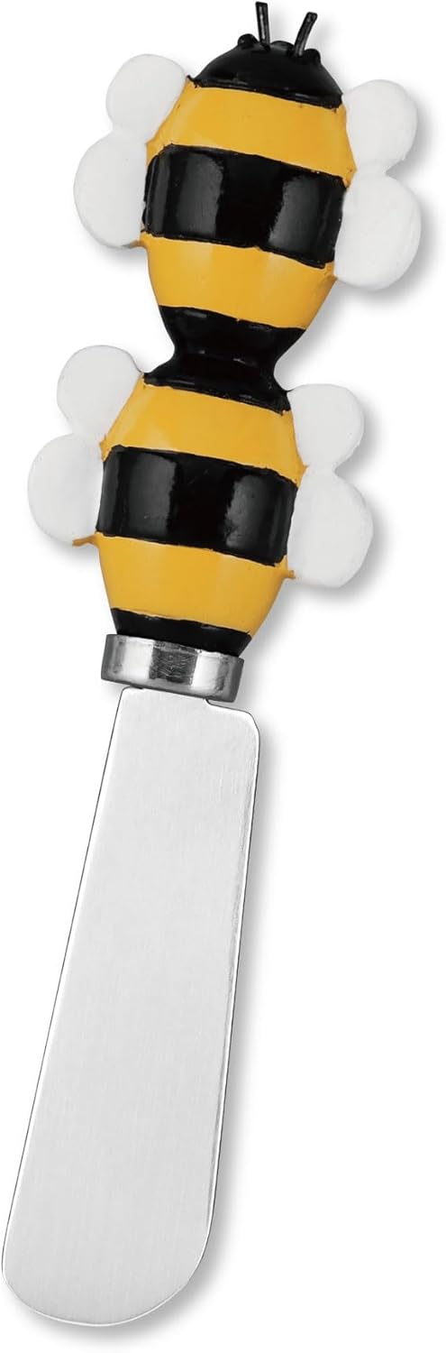 Supreme Housewares Bee Cheese Spreaders, Hand-Painted Resin Handles with Stainless Steel Blades for Spreading Cream Cheese, Butter, Jam, or Sandwich, Set of 4