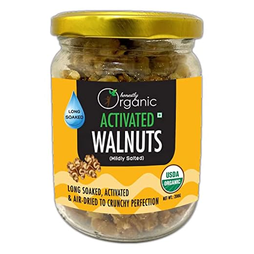 Honestly Organic Activated Walnuts - Mildly Salted, Long Soaked & Air Dried to Crunchy Perfection No Pesticides, No Preservatives, Non-GMO, Gluten-free, Vegan Light & Easy to Digest (7 Oz)