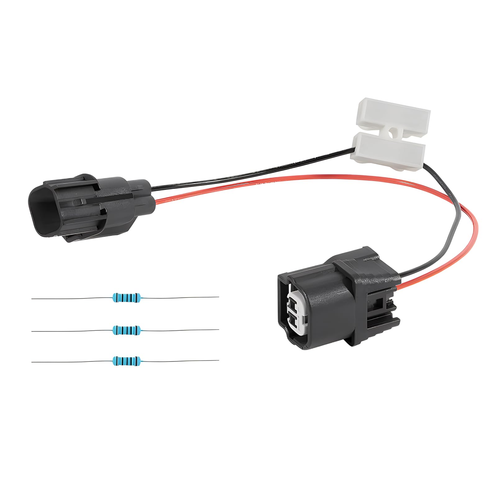 1 PC Car VCM Control Module Wiring Harness Plug Kit, VCM Line Socket with 4 Resistors, Connecting Resistors and Harness Accessories, Compatible with Honda Accord Pilot Odyssey (Black)