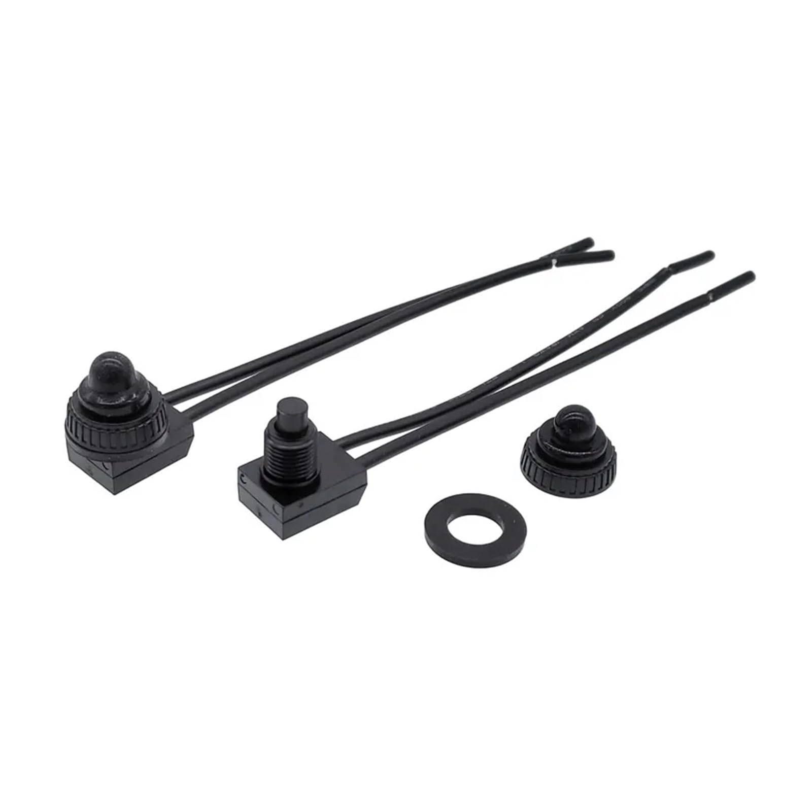 Vlalamno Normally Close 2 Pieces Kp107s Ip67 Waterproof Push Button Switch Nc No Self-Locking Ze-107S Self-Locking Switch Push Type (Color : )