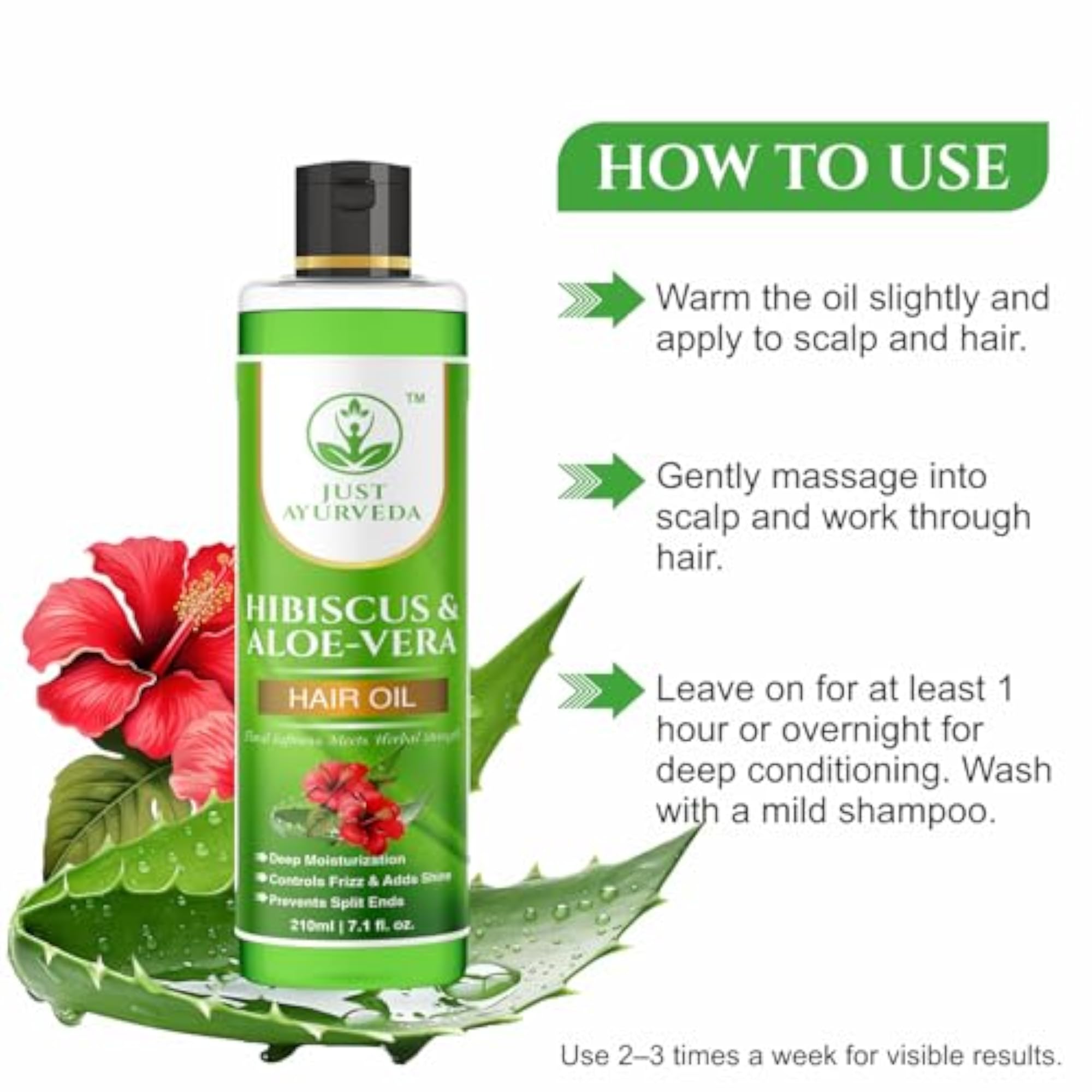 Hibiscus & Aloe Vera Hair Oil for Deep Moisturisation