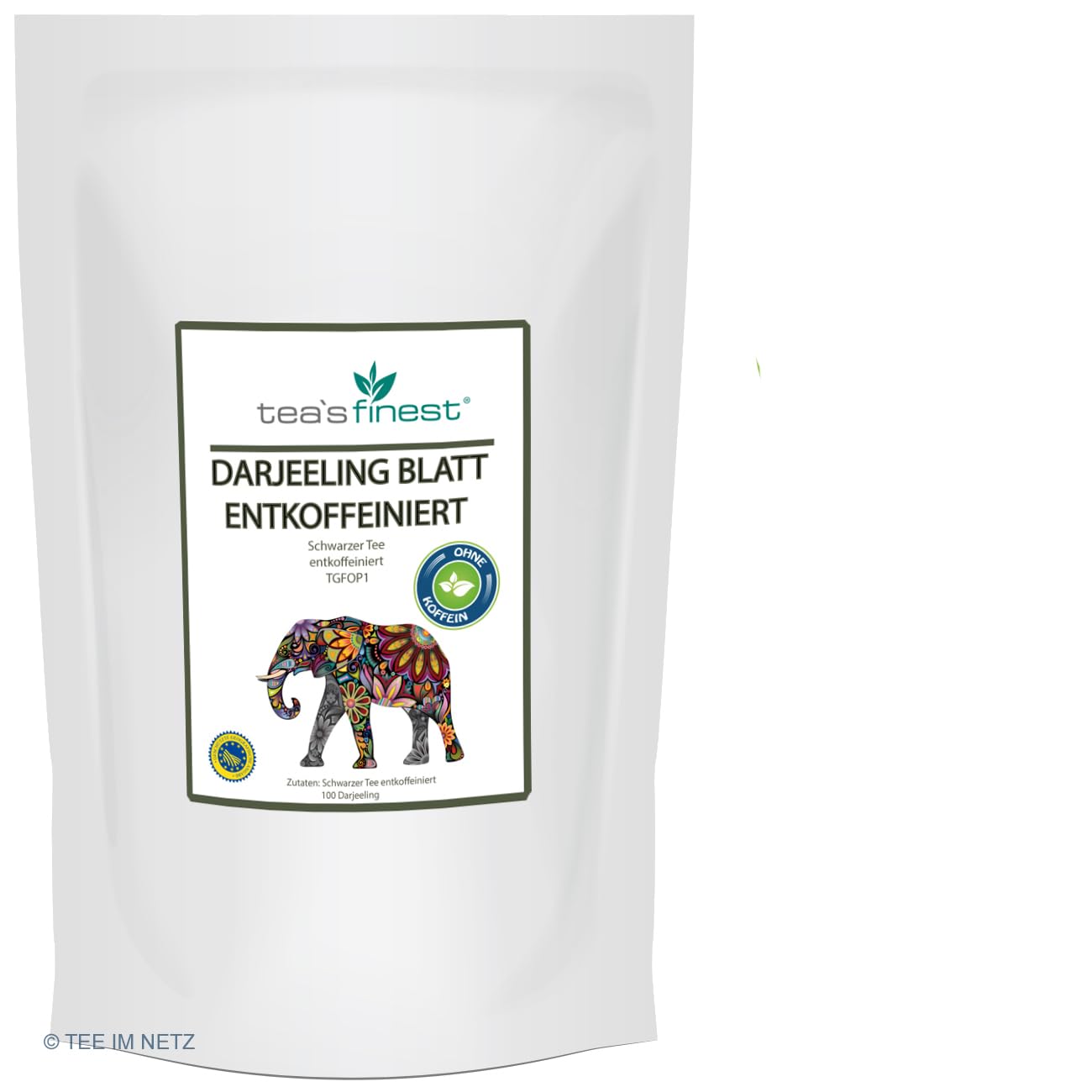 tea`s finest Schwarzer Tee Darjeeling* TGFOP1 (entkoffeiniert) (1000 Gramm)