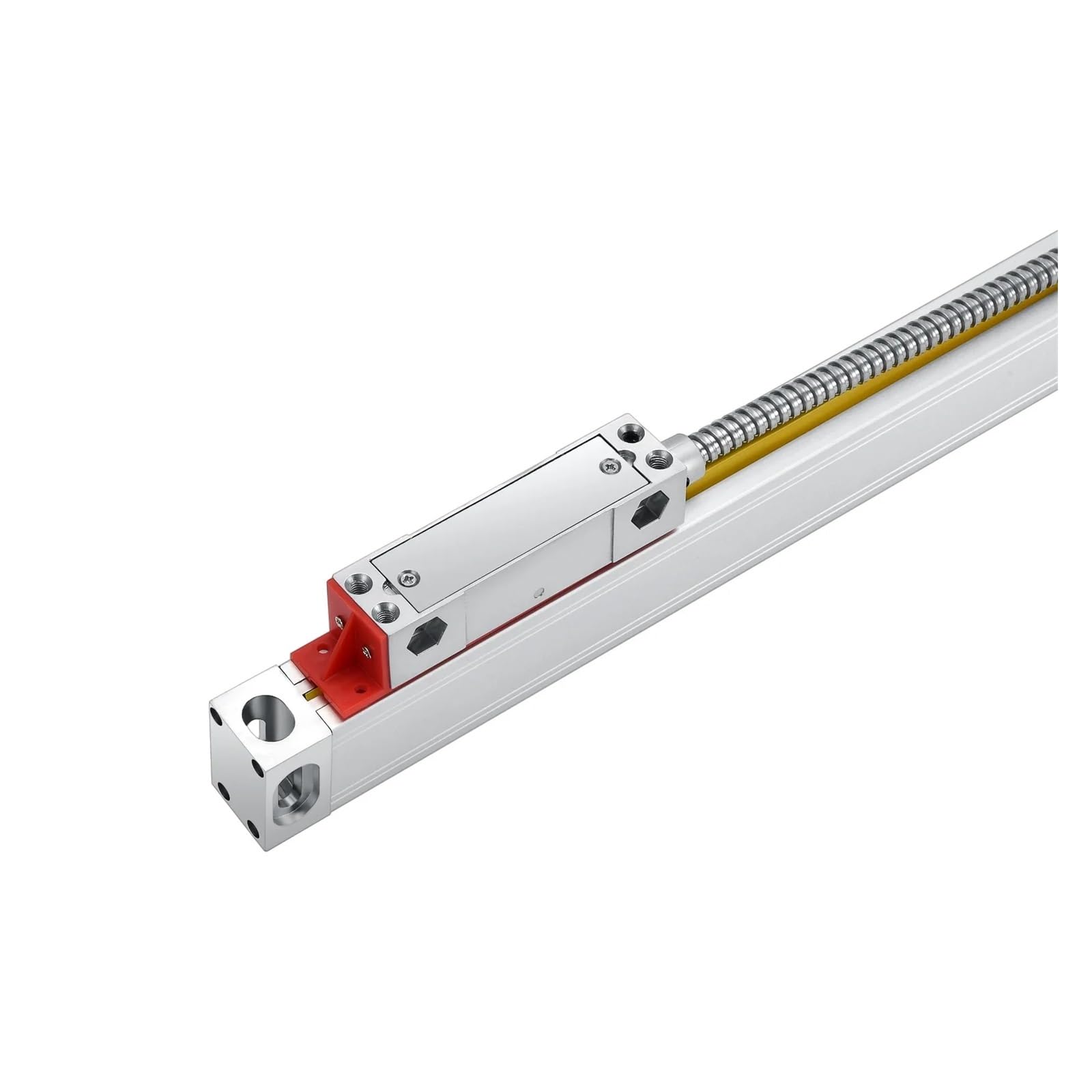 Codeur d'échelle linéaire, Échelle linéaire mince de haute précision 20mm x 28mm, encodeur linéaire 0.005mm 50 100 150 200 250 300 350 400mm, règle linéaire optique -M Pour tour fraiseuse(NTS-M-200mm)