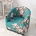Highdi Housse de Fauteuil Cabriolet Chesterfield Imprimé, 1 Pièce Extensible Couverture de Fauteuil Housse de Canapé Tub Chair Revêtement de Chaise Protecteur Fauteuil (Fleur prospère)