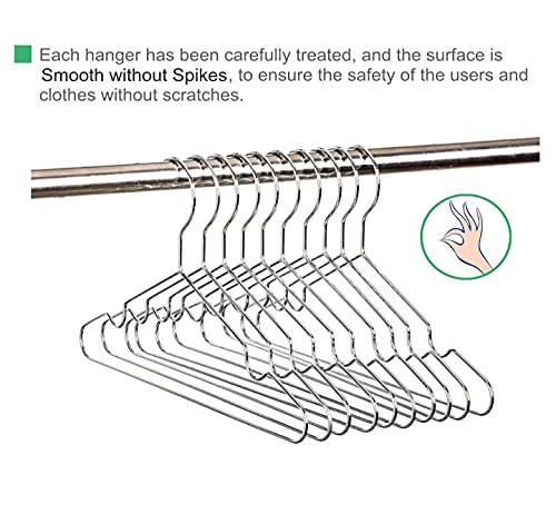 Amber Home 20 Pack 12 Inch Chrome Kids Baby Hangers, Strong Metal Children Clothes Hangers For Closet thumb #3