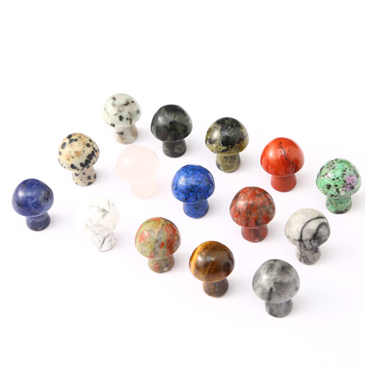 INOOMP 45stücke Teiliges Mini-kristall-pilz-Ornament Für Aquarien Und Mikrolandschaften Dekoration Für Tisch Blumentöpfe Und Mini-gärten Langlebig Aus Natürlichem Kristall