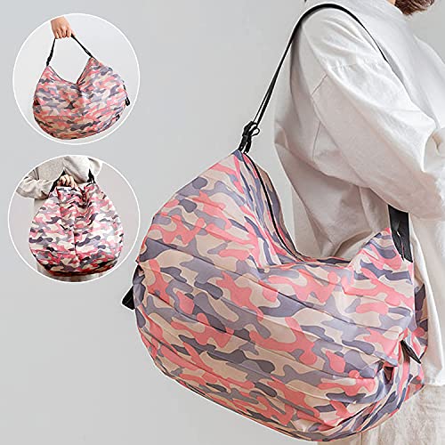 Zagxuade Reusable Grocery Shopping Bags Polyester Material, One-Shoulder Portable Shopping Bags, Eco Friendly Foldable Shoppingtote With Zipper （3Pcs） #TOP3