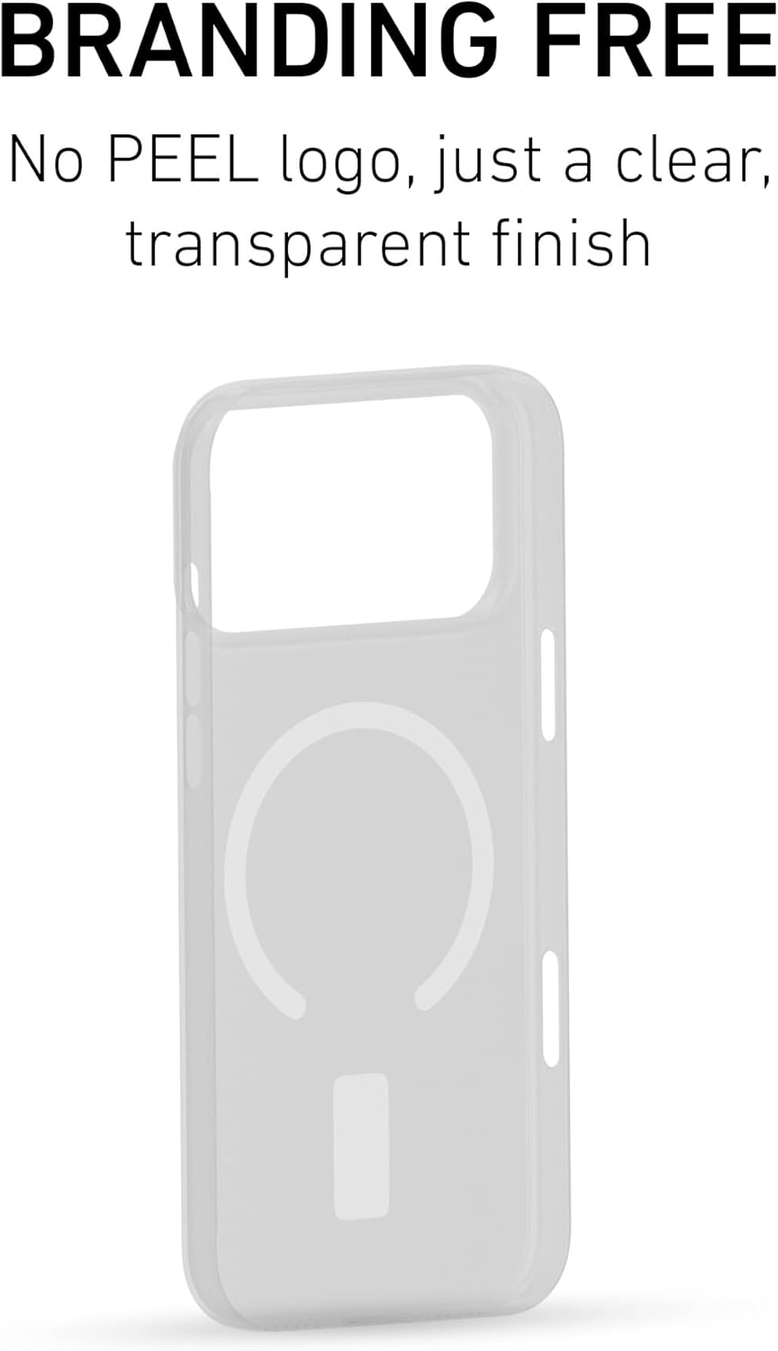 PEEL Magnetic Case for iPhone 17 Pro Max (Clear) – Embedded Magnet Compatible with MagSafe & Wireless Charging, Thin Minimalist Design, Ultra Slim, Everyday Protection – Showcases Your Device - Image 5