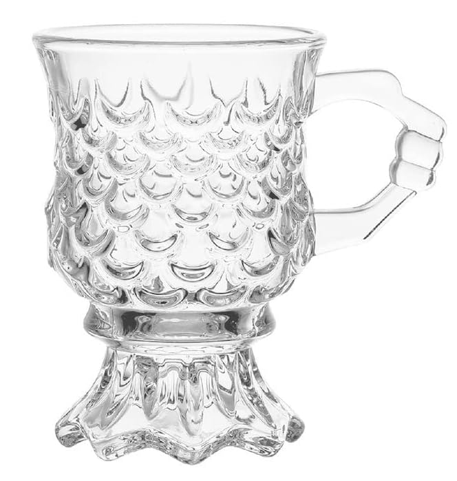 Image of MULTI ZONE 300 ML Crystal Clear Toughened Glass Tea Cup with Convenient Solid Handle Cups, Espresso Mug Set for Tea, Coffee, Hot /Cold Drinks (MZ-08)