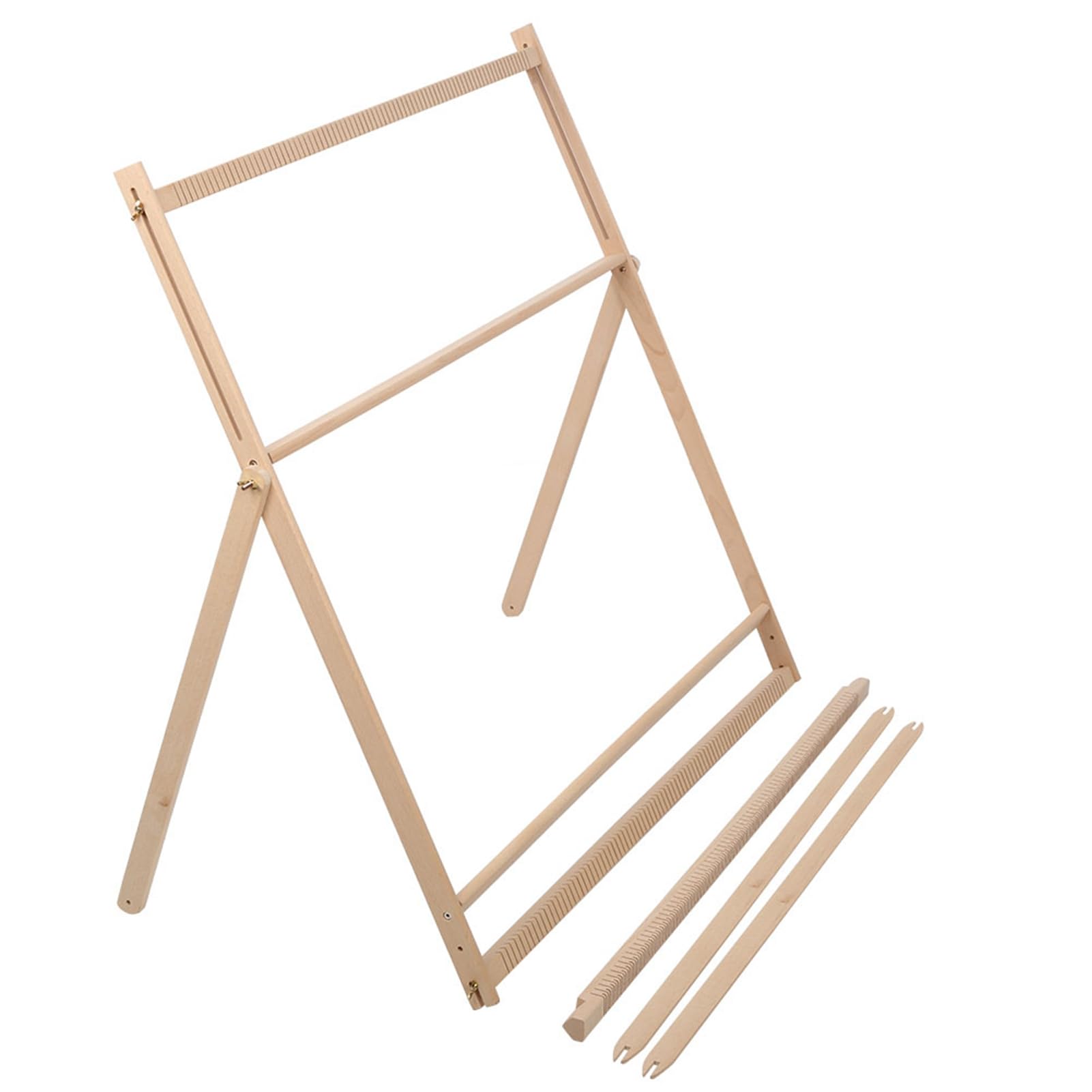 Machine à tricoter en bois, Machine à tisser à la main en bois de bricolage avec support réglable Outil de tricotage de laine pour enfants Artisanat d'art