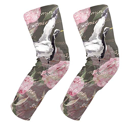 Genouillères aquarelle grue pivoine pour soulager les genoux sensibles