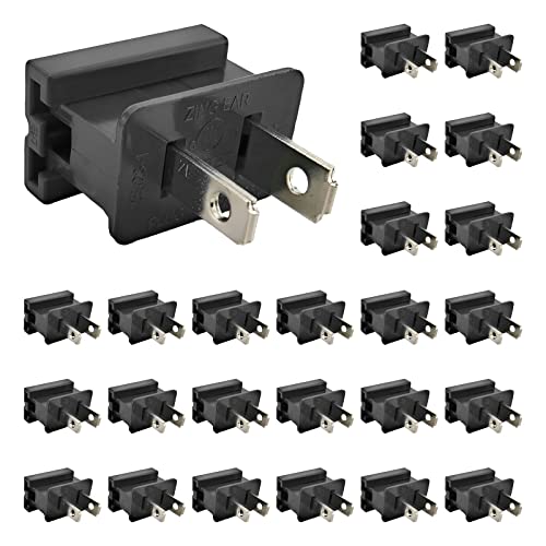 Image of 25 Pack SPT-1 Vampire Male Plug for Christmas Lights Sets - Slip, Zip, Gilbert (SPT-1 Black)