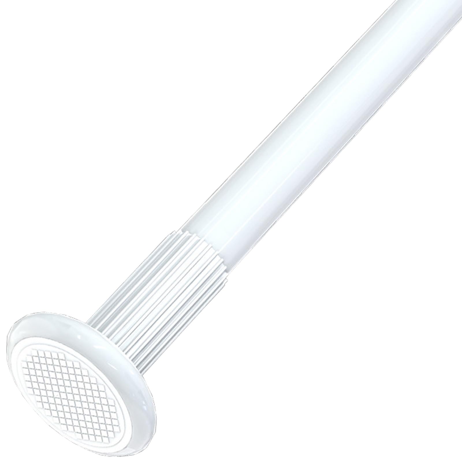 Shower Curtain Rod Carbon Steel, 3in Honeycomb Base, 26 to 185in Tension, No Drill for Living Room Bedroom Kitchen Bathroom Dorm(White,210-270cm/83-106in)
