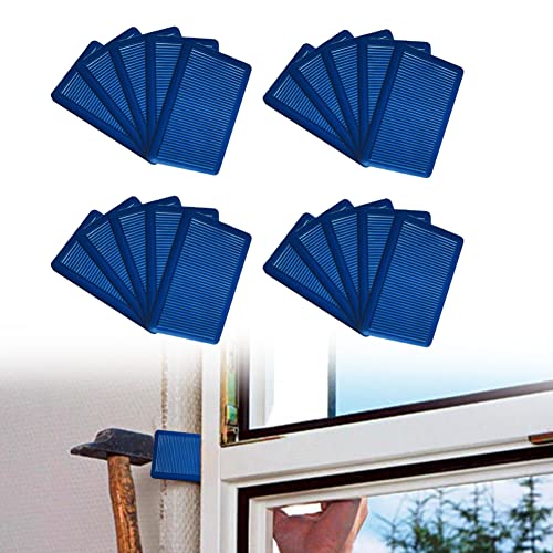 Premium Cales pour Vitrage, Premium Cales en Plastique, Cales en Plastique, Cales D'Espacement en Plastique, Cale de Vitrage Plastique, Cale de Vitrage, 40 x 60 x 2mm, Bleu, 20 Pièces