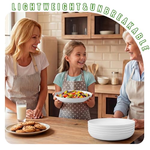 Image of Wheat Straw Dinner Plates Set of 6, 9In Unbreakable Plate for Kids