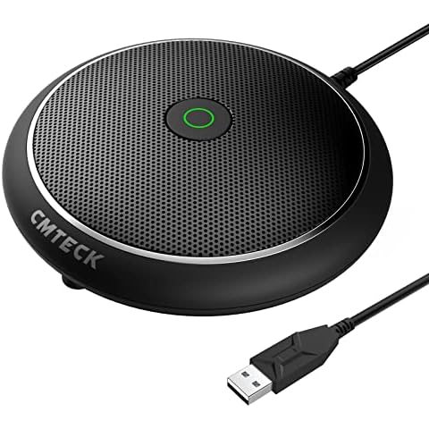 Conference Microphone, CMTECK CM003 USB Computer Desktop Mic, Mute Function, Omnidirectional Mic for Laptop PC, Condenser Boundary Meeting Microphones for Streaming, VoIP Calls, Skype, Chatting Cover