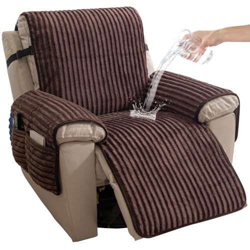 HAOMAIJIA Faux Fur Recliner Cover Waterproof Non-Slip