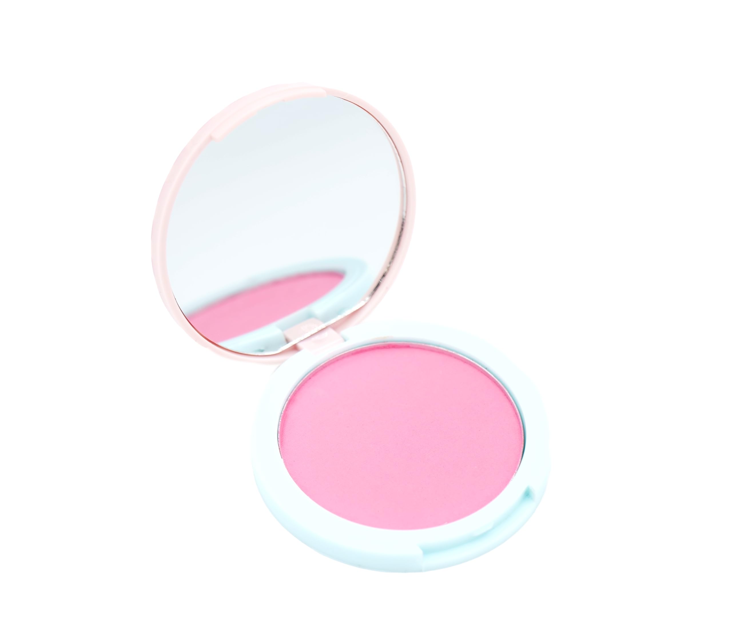 JöVö - Colorete 01 Cotton Candy | Colorete Compacto con Efecto Natural, Textura Suave y Fórmula Ligera | Perfecto para Retoques con Polvera y Espejo Integrado | 4 Tonos Disponibles con Aroma a Fresa