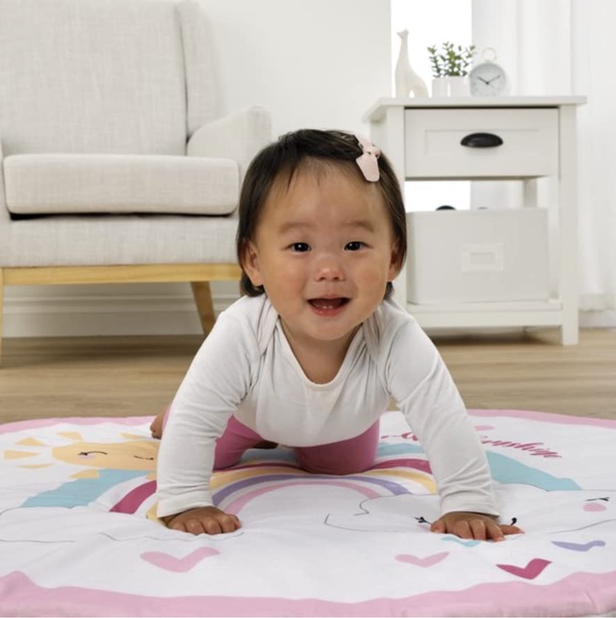 Parent's Choice Milestone Playmat with Marker Cards, Boy, Girl, Tummy Time (Rainbow)
