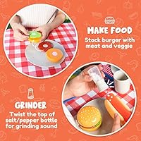 JOYIN 34 PCS Kitchen Toy Set, BBQ Play Grill, Cooking Toy Set, Little Chef Play, Kids Grill Playset Interactive BBQ for Kids with Light & Sound, Birthday Gift for Boys Girls - Image 5