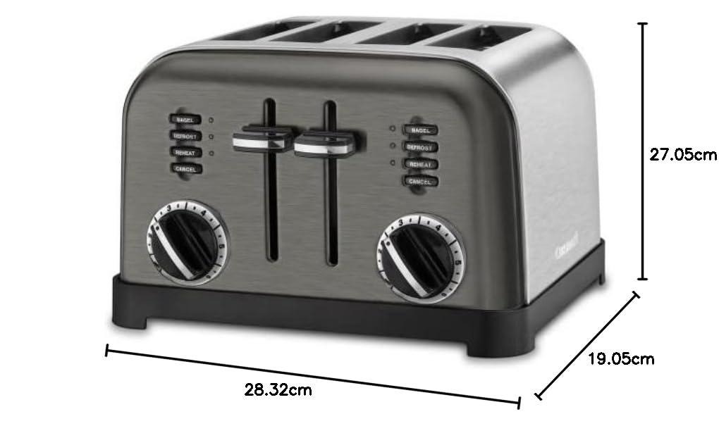 Cuisinart 4-Slice Toaster - Black Stainless -3