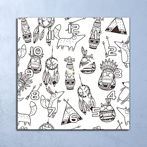Horloge en verre de sécurité Coloray 30x30 cm à impression haute définition durable - 3