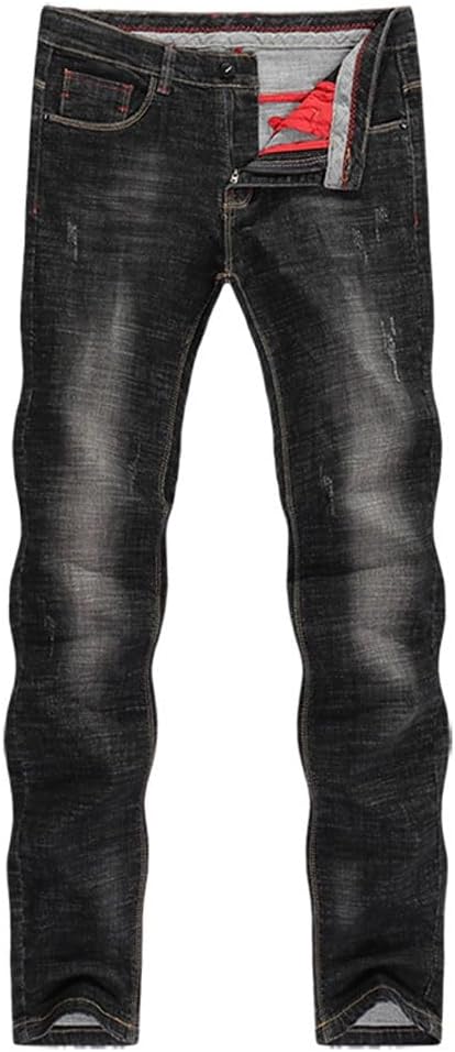 Stretch Slim Straight Spring and Autumn Black GrayCasual Male Denim Trousers Streetwear