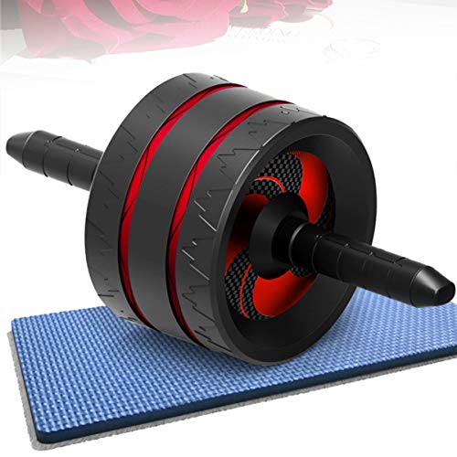 Rolo de treinamento abdominal com tapete de joelho antiderrapante para abdômen, rolo de treinamento