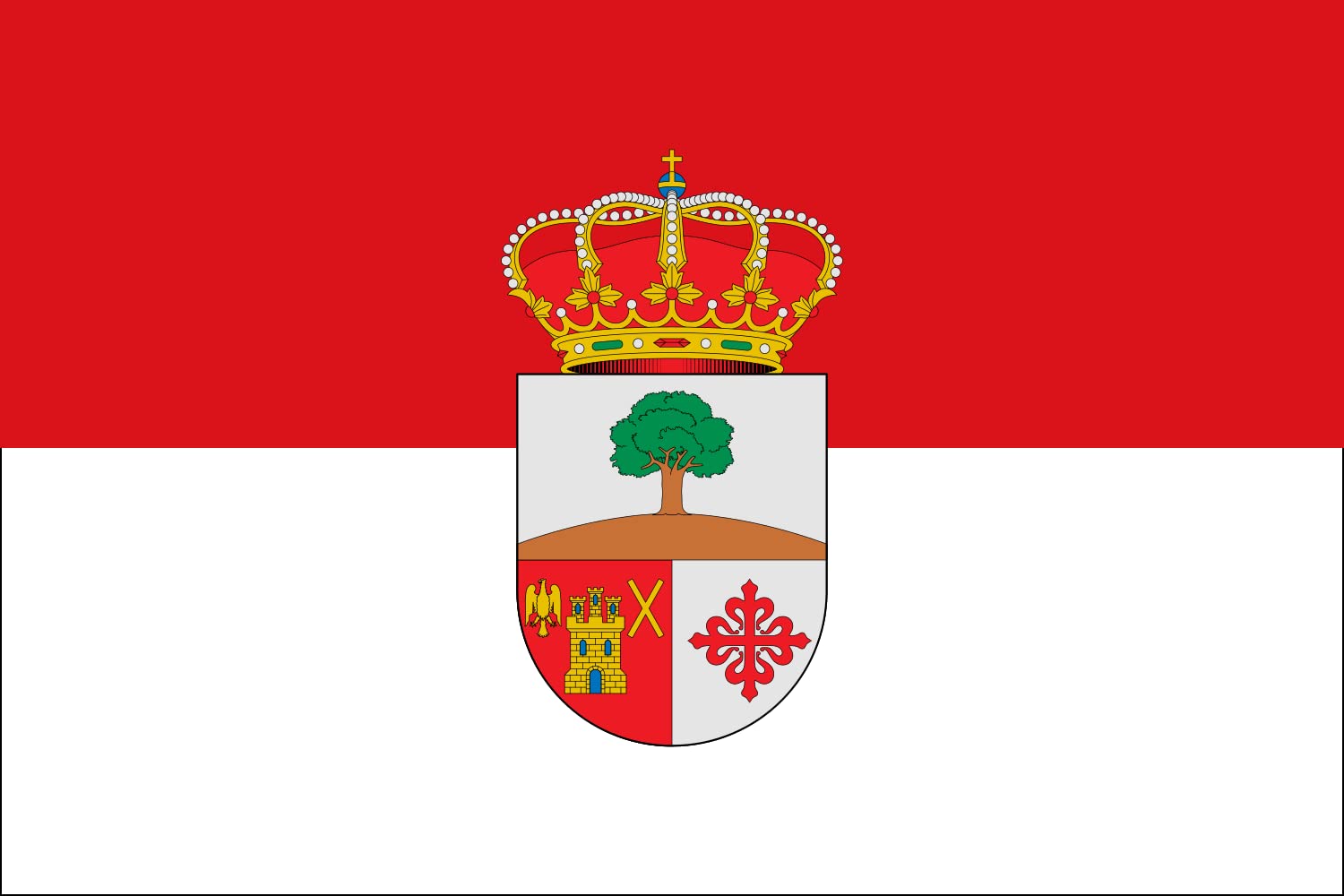 Drapeau Lahiguera Jaen Espagne grand format tissu extérieur résistant