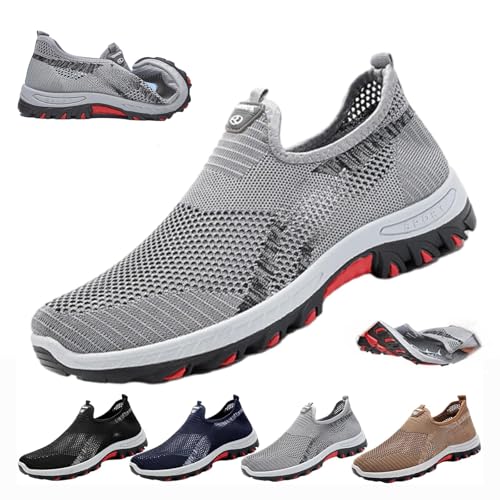 Jarv Cooling Comfort Sneaker, Atlacoast Soft Bottom Comfy Casual Anti-Slip Slip On Walking Shoes Summer Mesh Sneaker