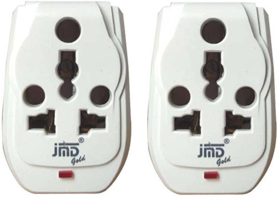 Jmd Gold Conversion International 3 Pin 3 Way Magic Multiplug 6 to 16 Amp 240V ( Set of- 2 ) Universal Multiplug Three Pin Plug (White)-picture-10