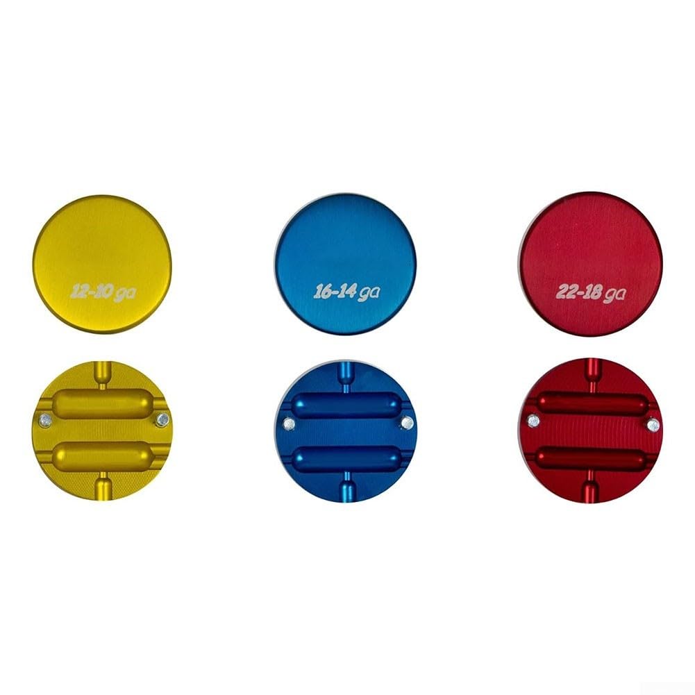Conector de cable resistente al agua IP68 de aluminio Dual Cavity para cable subterráneo 16-14 AWG resistente a la intemperie manguito de conexión para jardín robot cortacésped (dorado, azul y rojo)