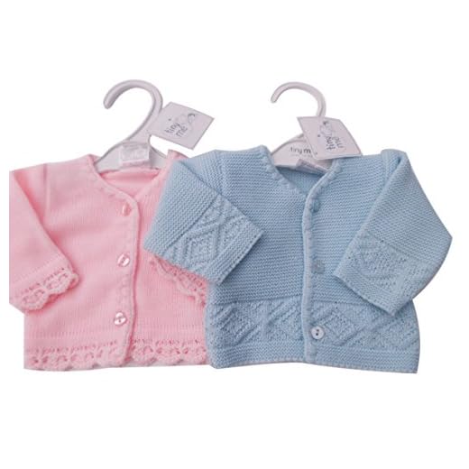BNWT Baby Preemie prematuro Rebeca de punto para chico o niñas rosa o azul rosa azul Talla:3-5lb