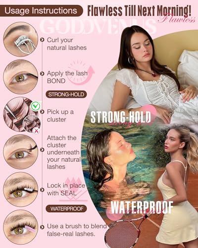 Image of Brown Wispy Lash Clusters Kit Manga Eyelashes Clusters Natural Cluster Eyelash Extensions Kit Fairy DIY Lash Extension Anime C Curl Waterproof Individual Eye Lashes