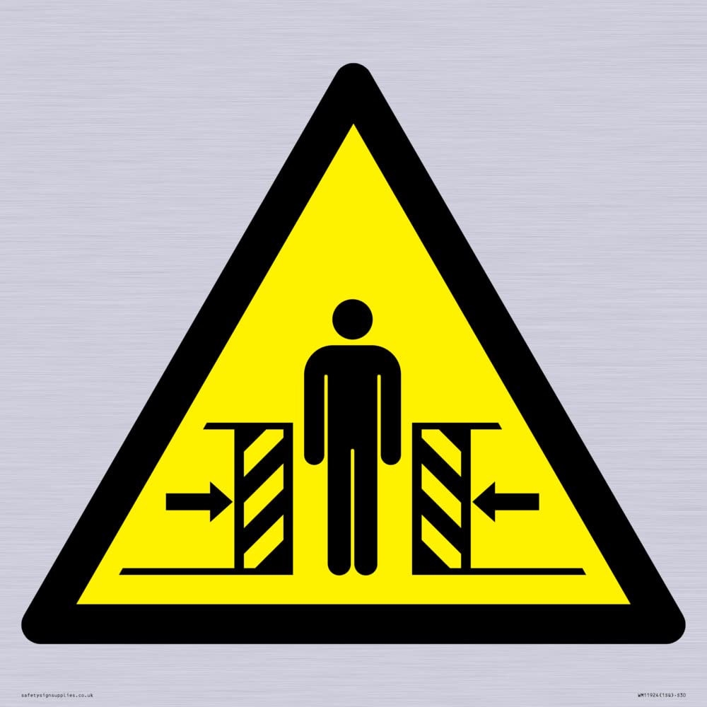 W019 Warning: Crushing Sign - 300x300mm - S30