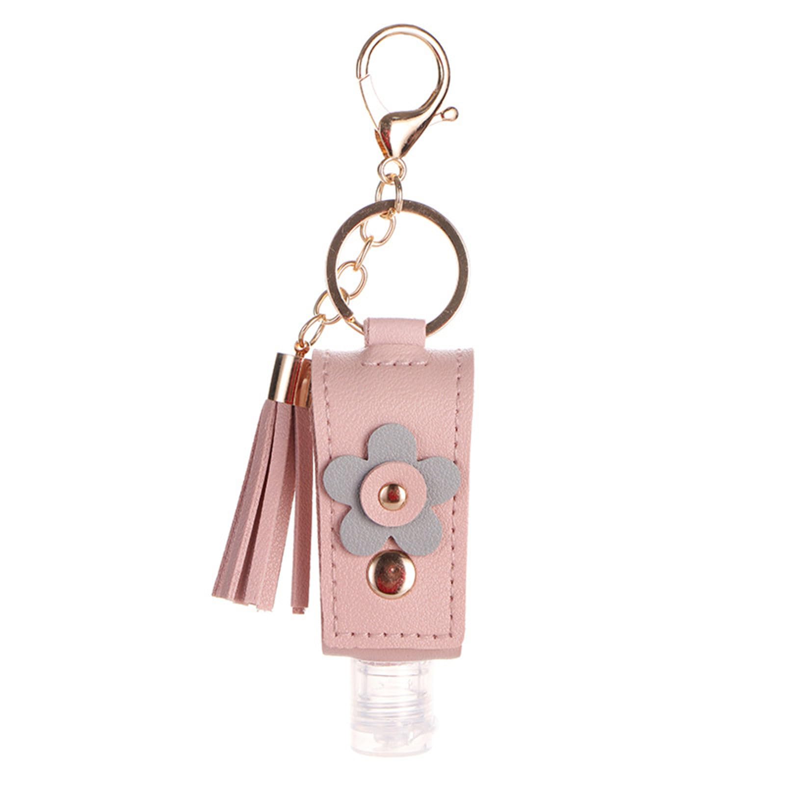 Empty Hand Soap Bottles Refillable Cosmetic Container Keychain Holder for Toiletries Shampoo Liquid Cosmetic Bottles Portable Squeeze Bottle Empty Leakproof Travel Bottle with Keychain Holder
