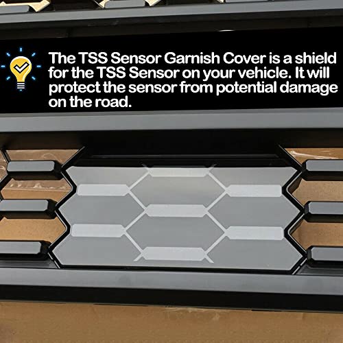 TSS Garnish for Tacoma 2016-2023 TSS Sensor Garnish Cover TR D Pro Grille Sensor Cover Aftermarket Front Grill Radar Cover Garnish Plate Grill Insert for 3rd Gen Tacoma Accessories