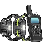 Amazon.com: FunniPets Dog Training Collar 3 Pack - 2600Ft Dog Shock Collar  with Remote Control Waterproof E Collar for Dogs Training with Beep  Vibration Shock Flashlight (3 Pack, 2 Green+Black) : Pet Supplies