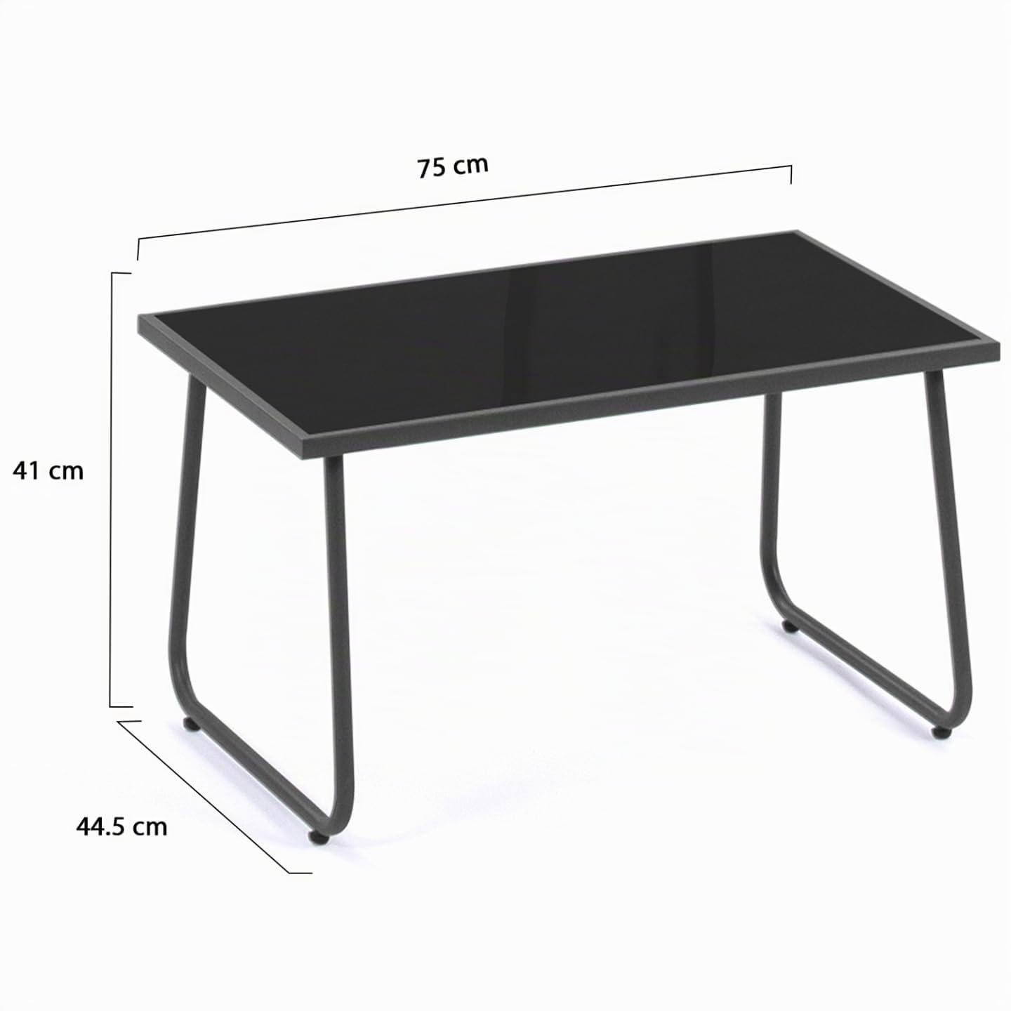 IDMarket - Salon de Jardin Bas Malaga 6 Places avec canapés, fauteuils et Table Gris Anthracite