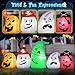 B&D 8FT Long Halloween Inflatables Ghost Outdoor Decorations, 5 Pirate Ghosts Inflatable Halloween Decorations with Color Changing RGB Lights Halloween Blow Ups for Party, Garden, Yard, Lawn Decor